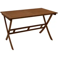 TPFGarden Garten-Klapptisch, Braun, Holz, 70x74x120 cm, Gartenmöbel, Gartentische, Gartentische