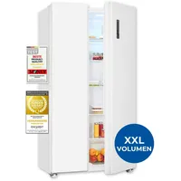 GGV Exquisit Exquisit Side-by-Side Kühl-Gefrierkombination, 442 Liter, No-Frost, LED-Display,