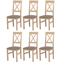 Möbel Kraft Esszimmerstuhl beige 6er Set