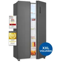 Exquisit SBS546-040D Side-by-Side (442 l, 1770 mm hoch, Anthrazit)