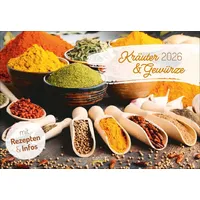 Korsch Verlag Kräuter und Gewürze 2026: Broschürenkalender mit 12