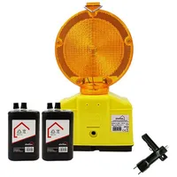 Siwitec 1 x siwitec LED Baustellenleuchte gelb inkl. 2