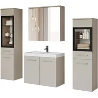 WELLTIME Badmöbel-Set »MADRIT II, Schrank mit Waschbecken, 2 Hänger,
