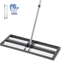 Vevor Rasenrakel, 254x762 mm Edelstahl-Rasennivellierer mit 213 cm verstellbarem