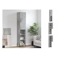VidaXL Highboard Betongrau 34,5x34x180 cm Holzwerkstoff