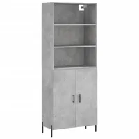 VidaXL Highboard Betongrau 69,5x34x180 cm Holzwerkstoff 3189265