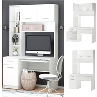 Vicco Schreibtisch Computertisch Arbeitstisch Crossline Weiß Bücherregal Ablagen