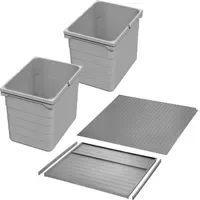 Ninka Abfalltrennsystem eins2vier KB 500 mm alugrau für Seitenstärke