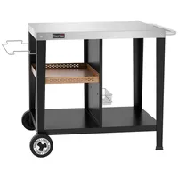 Royal Gourmet Grilltisch mit 85x50 cm Edelstahlplatte, 3-Etage Grillwagen