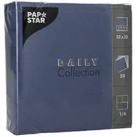 Papstar 50 Servietten "DAILY Collection" 1/4-Falz 32 cm x