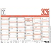 Zettler Arbeitstagekalender 900 A6 14,8x10,5cm 2026