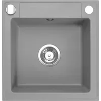 QLS Belmondo grau Einbauspüle Handbetätigung 460 x 440 mm