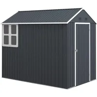 Outsunny Geräteschuppen, - 259Lx172Wx222Hcm - Dunkelgrau,