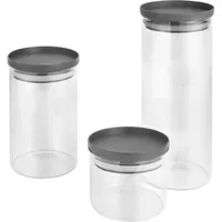 Metaltex Aroma Line Lebensmittelaufbewahrungsbehälter", transparent, Lebensmittelaufbewahrungsbehälter, in drei Größen