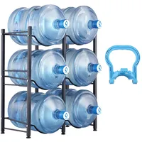 Vevor Wasserkrughalter mit 3 Ebenen, 5 Gal Wasserflaschenhalter, zweireihiges