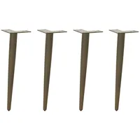 VidaXL Couchtisch Beine Konische Form 4 Stück Naturstahl 42-43cm