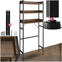 Tectake tectake® Badezimmerregal, Industrial Style, mit 3 Ablagen, inklusive