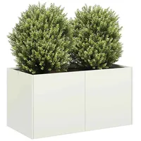 VidaXL Pflanzkübel Weiß 80x40x40 cm Kaltgewalzter Stahl -