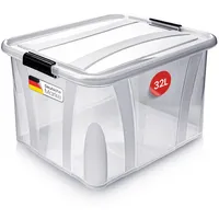 Konzept Aufbewahrungsbox mit Deckel 32L, BPA-frei, robuster Verschlussclips