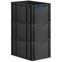 Proregal Eurobox, Schwarz, blau Kunststoff, Rechteckig, 40x32x60 cm, Ordnen
