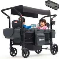 Sekey Bollerwagen Faltbar Zwillingsmodus schwarz