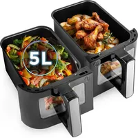 Duronic AFD2 BK 10L Heißluftfritteuse Ersatzkörbe, 2 x 5L