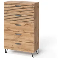 Vicco Kommode Amber, Eiche Wotan, 80 x 127.6 cm