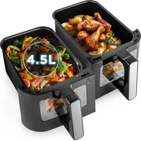 Duronic AFD2 BK 9L Heißluftfritteuse Ersatzkörbe, 2 x 5L
