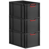 Proregal Eurobox, Schwarz, rot Kunststoff, Rechteckig, 40x32x60 cm, Ordnen