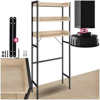 Tectake tectake® Badezimmerregal, Industrial Style, mit 3 Ablagen, inklusive
