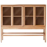 Tikamoon Buffet Vitrine aus Mindiholz mit Glasfront 120 cm