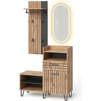 Vicco Garderobe Amber, Eiche Wotan, 100 x 100 cm