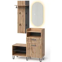 Vicco Garderobe Amber, Eiche Wotan, 100 x 100 cm
