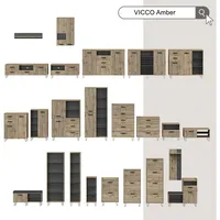 Vicco Garderobe Amber, Eiche Wotan, 43 x 110 cm