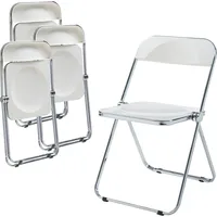 [en.casa] Klappstuhl Pornainen 4 Stk. Weiß