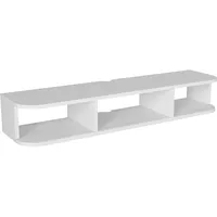 [en.casa] TV Möbel, TV-Lowboard hängend Oundsvas 120x30x19 cm Weiß
