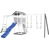 Axi Beach Tower Spielturm mit Klettergerüst, Doppelschaukel und Blauer