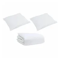 VidaXL Bettdecken Set mit Kissen 3 pcs Weiß Daunenfeder