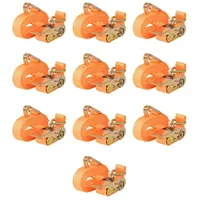 VidaXL Ratschen-Spanngurte 10 Stk. 0,4 Tonnen 6m×25 mm Orange