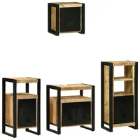 VidaXL Badezimmermöbel Set mit Regal 4 pcs Braun Massives