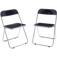 [en.casa] Klappstuhl Pornainen 2er Set Schwarz