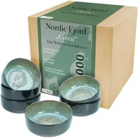 CreaTable CreaTable, 21559, Serie Nordic Fjord, 6-teiliges Geschirrset, Müslischalen