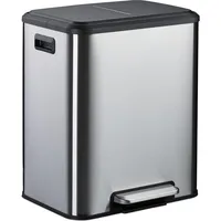 Relaxdays Mülleimer 2 x 15 Liter, Küchenmülleimer mit entnehmbare
