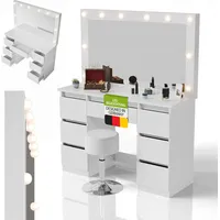 Juskys Schminktisch Lilia mit Hocker Tonia