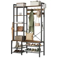 Möbel Kraft Kompaktgarderobe Dacey 120 x 190 cm Braun