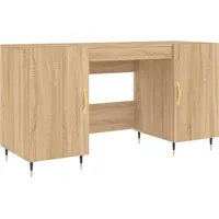 VidaXL Schreibtisch Sonoma-Eiche 140x50x75 cm Holzwerkstoff