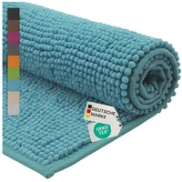 Nyvi Badematte NYVISpa Chenille 50x80 cm Aqua Rechteckig -