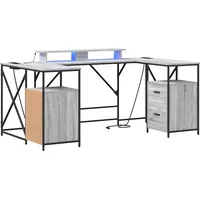 VidaXL Schreibtisch Grau Sonoma