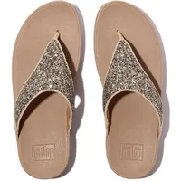 FitFlop Damen Lulu Multi-Tonal Glitter Zehentrenner, Klassischer Beige-Mix, 40