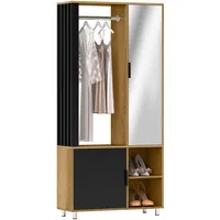 Homcom Garderobe Set mit Spiegel 80 x 30 x